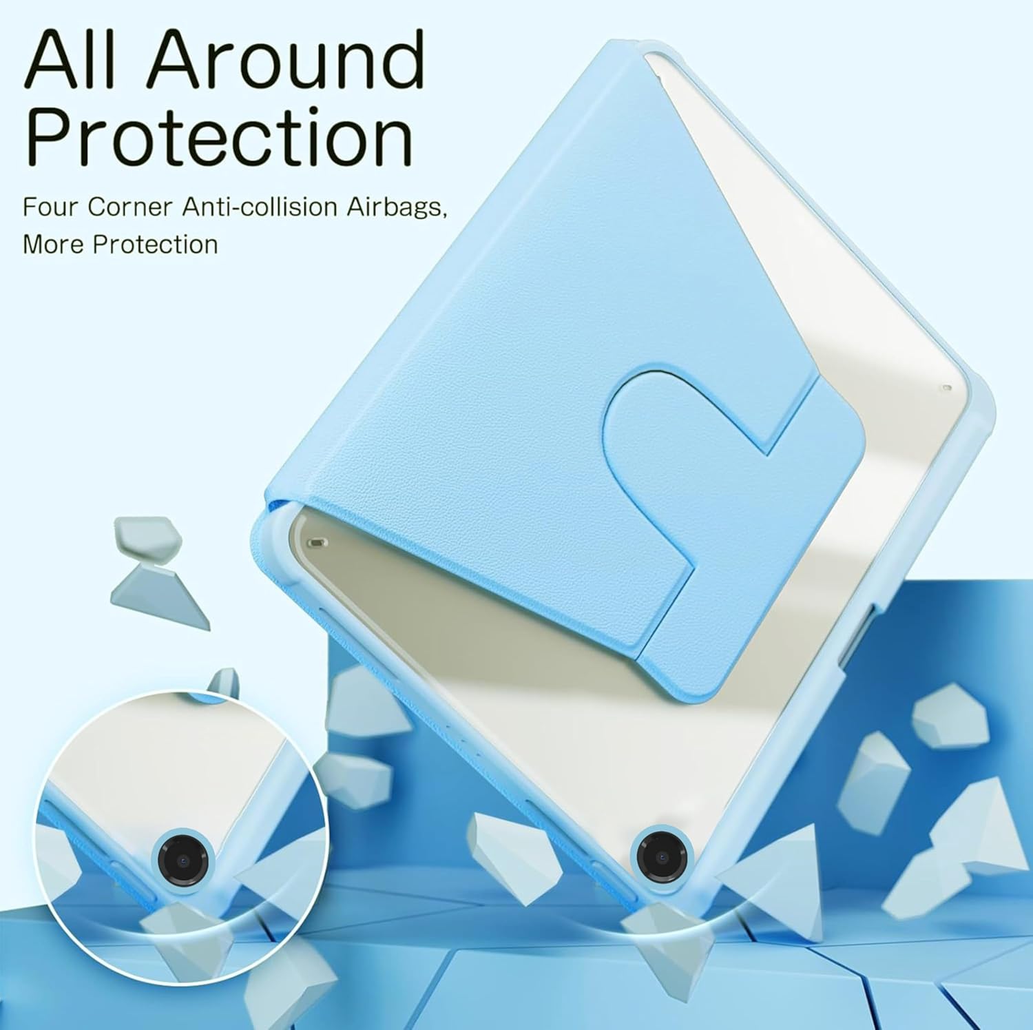 For Samsung Galaxy Tab A11+Plus/ A9+ Plus Case With Pencil Holder Rotaing Folio Leather Stand Cover