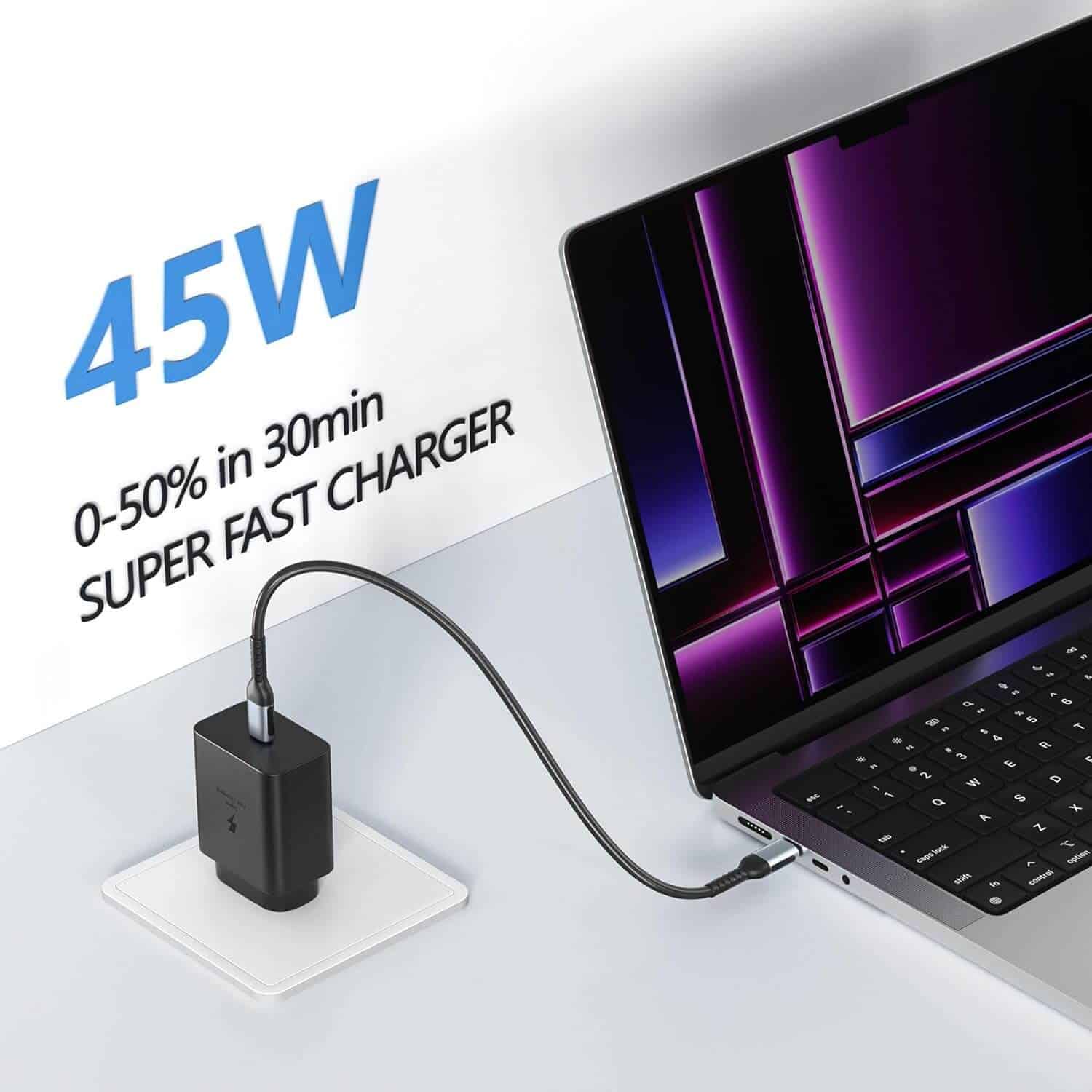 45W PD USB Type C Super Fast Charger Rapid Charging Wall Plug Power Adapter For Samsung Galaxy S24/S23/S22/S21/S20 Ultra/Note 20/10/S10/S9 Plus