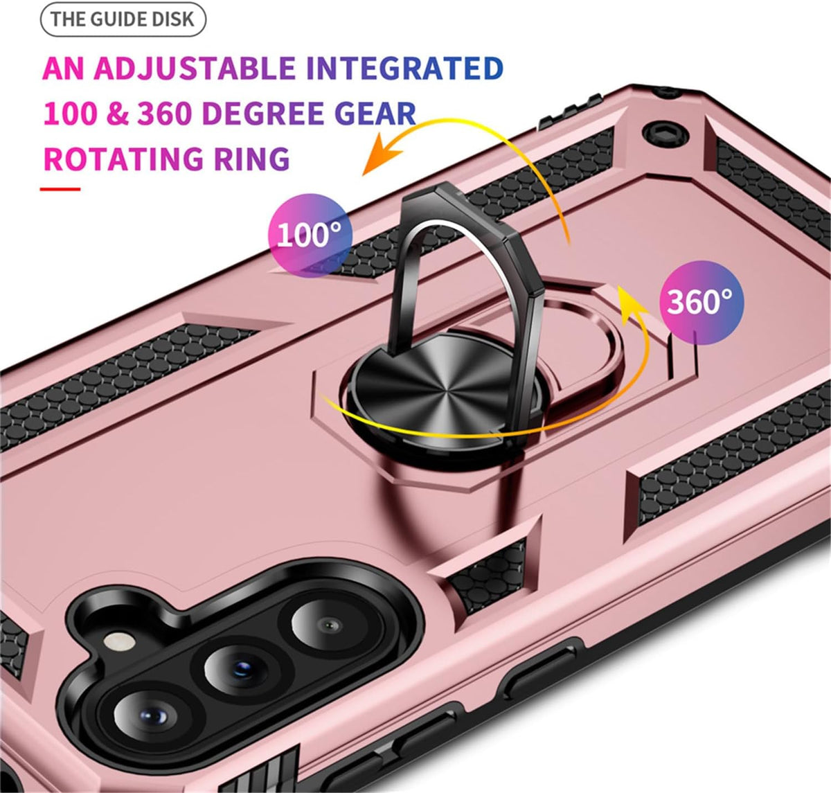For Samsung Galaxy A31 Shockproof Magnetic Back Case Cover ( Rose Gold )