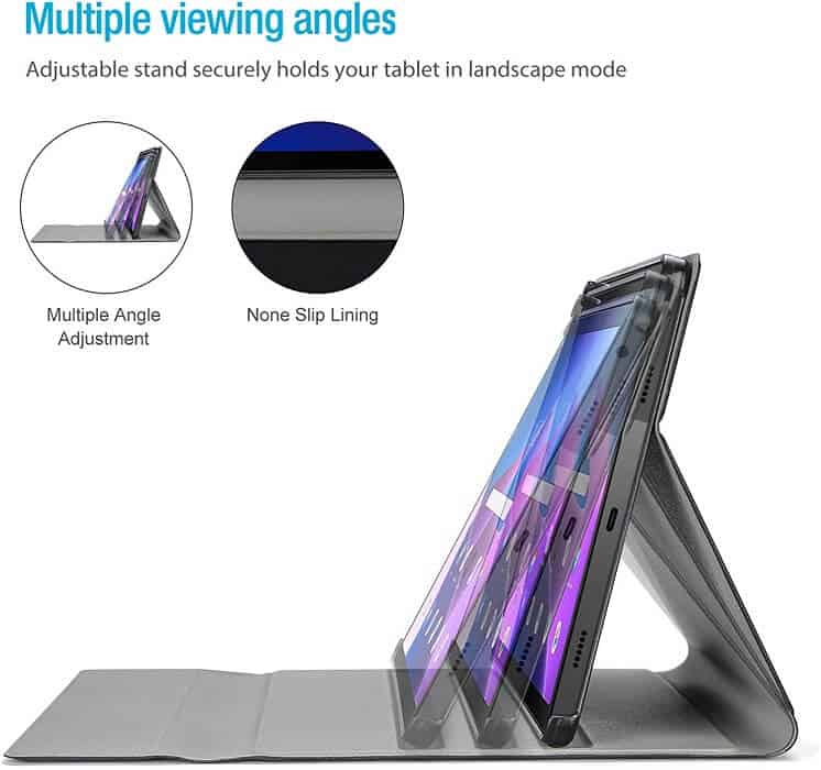 For Lenovo Tab M10 Plus 3rd Gen 10.6 Inch 2022 TB125FU /TB128FU /TB128XU Cover Magnetically Detachable Wireless Bluetooth Keyboard Case -Black