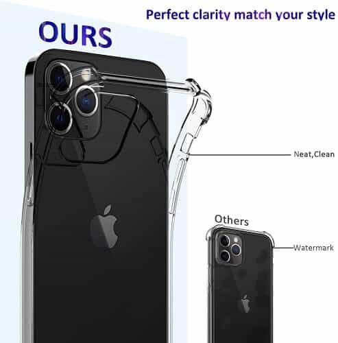For Apple iPhone 12 Mini SupRShield Clear Case Shockproof Tough Gel Clear Transparent Air Cushion Heavy Duty Cover (Crystal Clear)