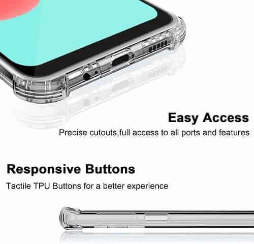 Samsung Galaxy A32 5G 4G Clear Case Shockproof Tough Gel Clear Transparent Air Cushion Cover