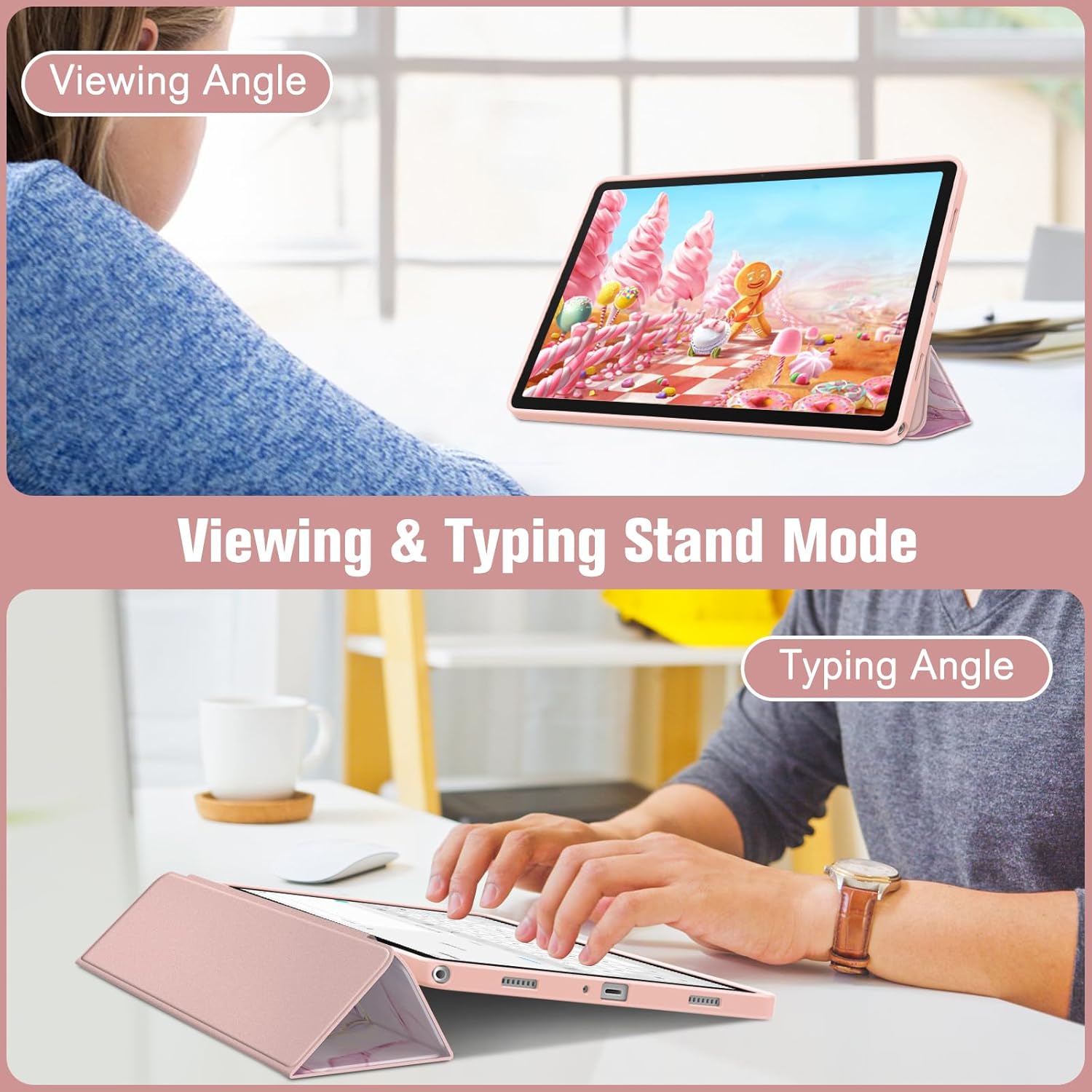 For Samsung Galaxy Tab A11+ Plus New Folio Smart Leather Magnetic Stand Case Cover