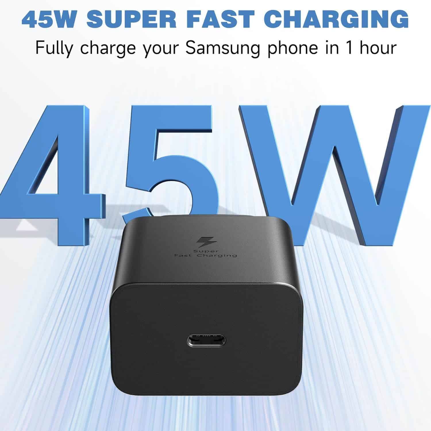45W USB C Super Fast Charger Rapid Charging Wall Plug Power Adapter For Samsung Galaxy S24/S23/S22/S21/S20 Ultra/Note 20/10/S10/S9 Plus
