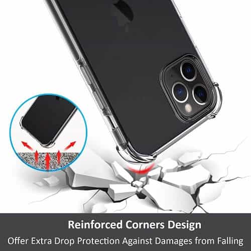 For Apple iPhone 12/ 12 Pro/ 12 Pro Max/ 12 Mini SupRShield Clear Case Shockproof Tough Gel Clear Transparent Air Cushion Cover