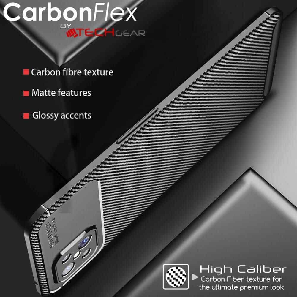 Oppo Reno4 Z 5G Shockproof Heavy Duty Rugged Carbon Fiber Matte Case Cover (Black)
