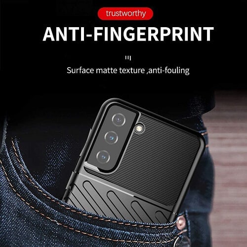 Samsung Galaxy S21 Case Shockproof Absorption Anti Scratch Heavy Duty Durable Drop Protection Phone Armor Back Cover (Black) 2