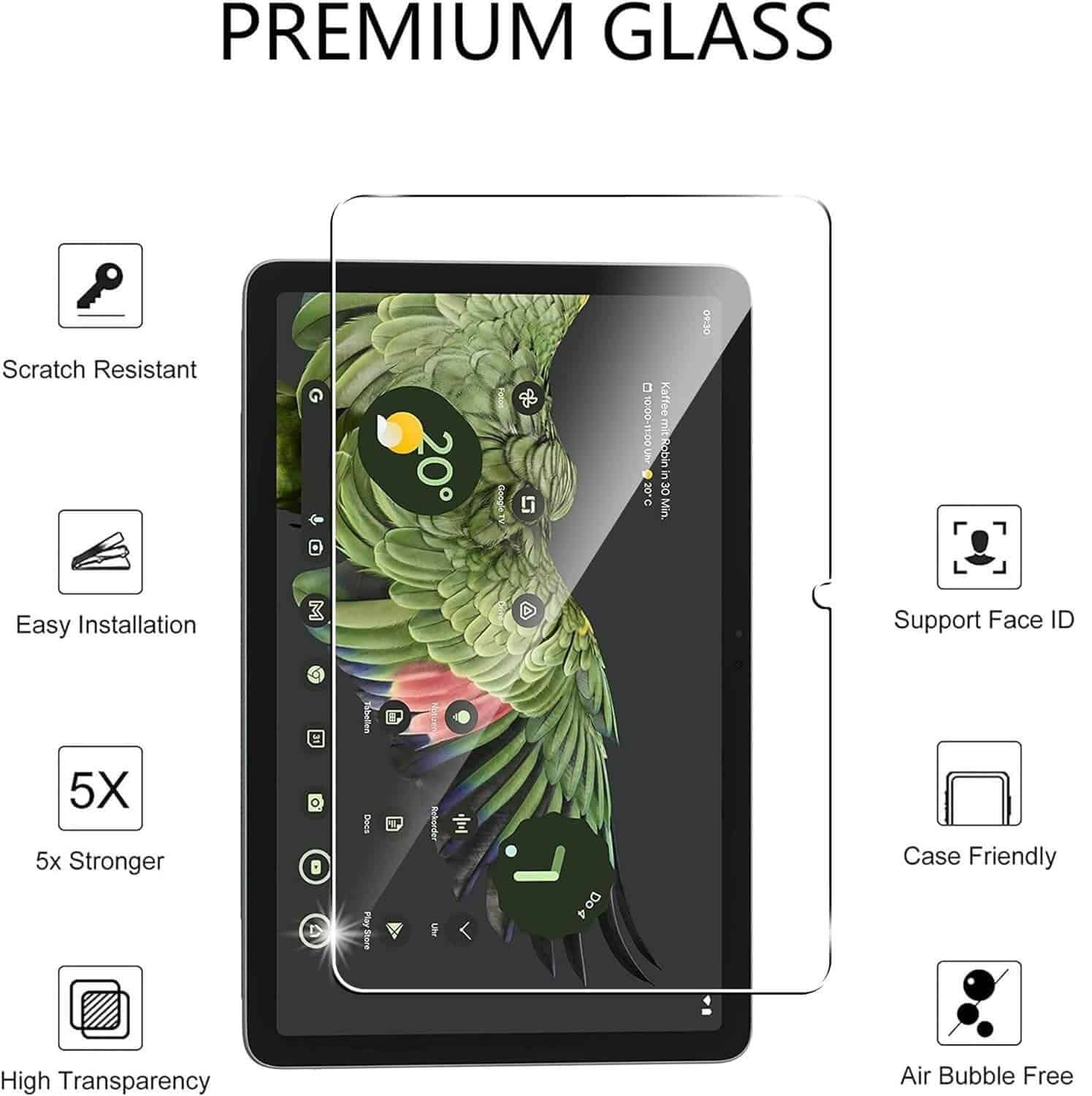 [2 Pack] For Google Pixel Tablet 10.95 inch 2023 Anti-Scratch Tempered Glass Screen Protector Guard - Free Shipping