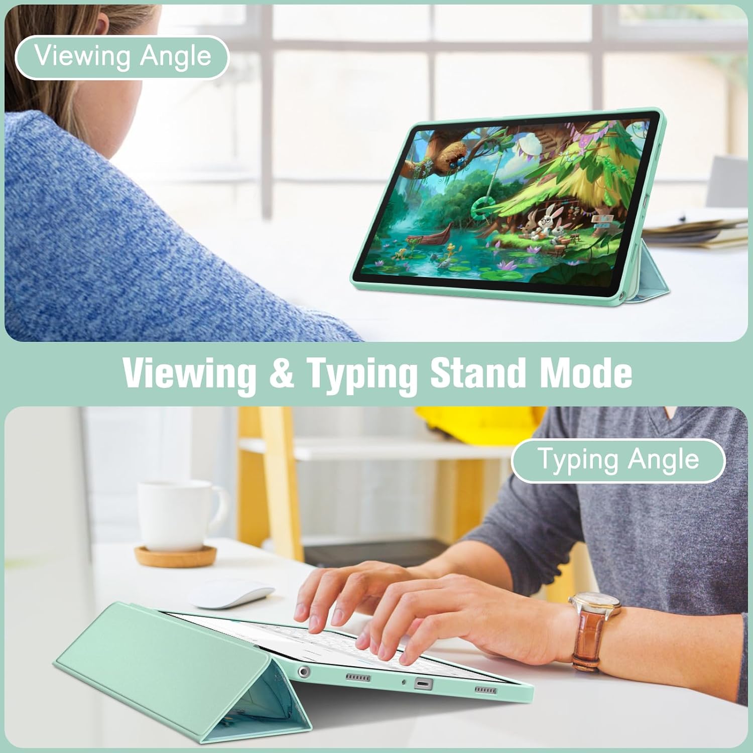 For Samsung Galaxy Tab A11+ Plus New Folio Smart Leather Magnetic Stand Case Cover