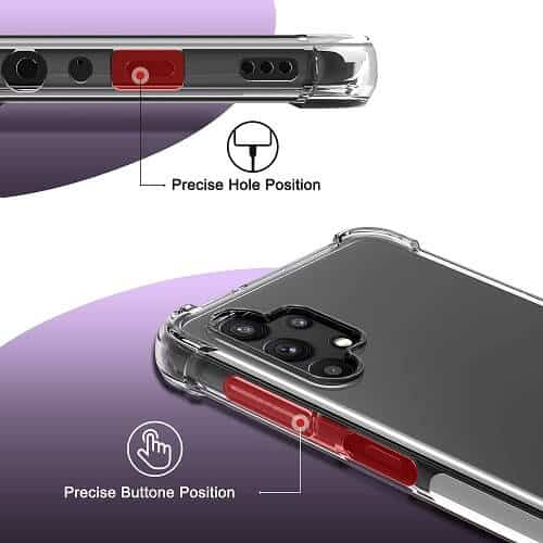 Samsung Galaxy A32 5G 4G Clear Case Shockproof Tough Gel Clear Transparent Air Cushion Cover
