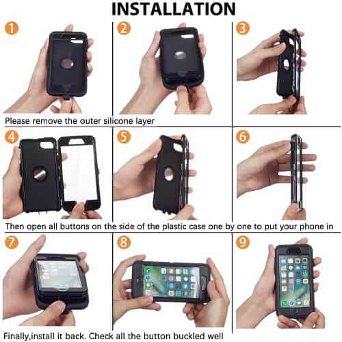 Apple iPhone 12 Pro Case Drop Resistant Defender Tradies Heavy Duty Rugged Shockproof Cover (Black)