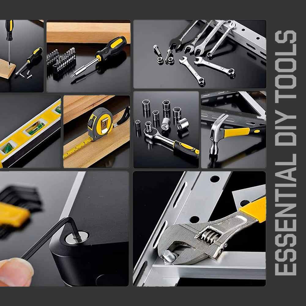 108 Piece Home Repair Tool Kit DIY Household Maintenance Set with Hammer Screwdrivers Pliers Socket Wrench Case
