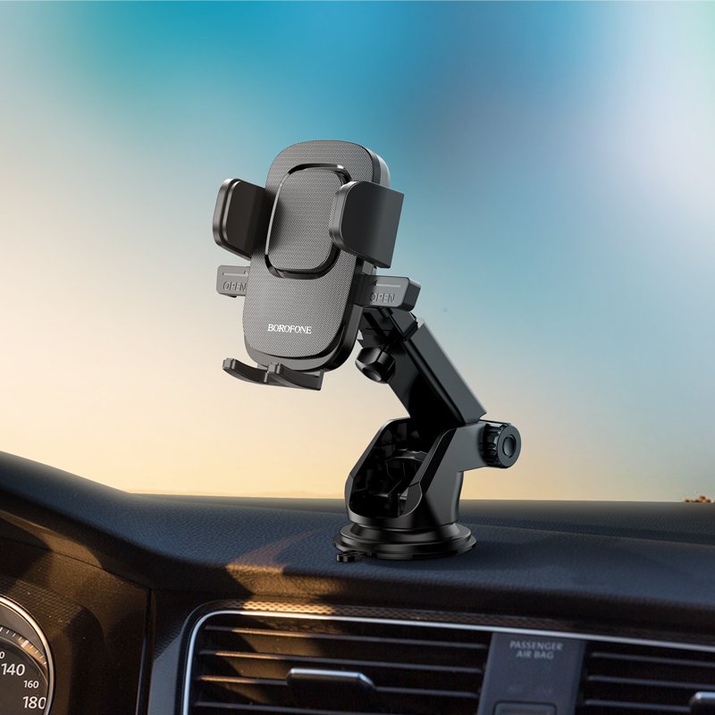 Borofone BH60 Dashboard & Windshield Universal Car Mount Phone Holder with Suction Cup and Telescopic Arm for iPhone, Samsung, Google, Nokia