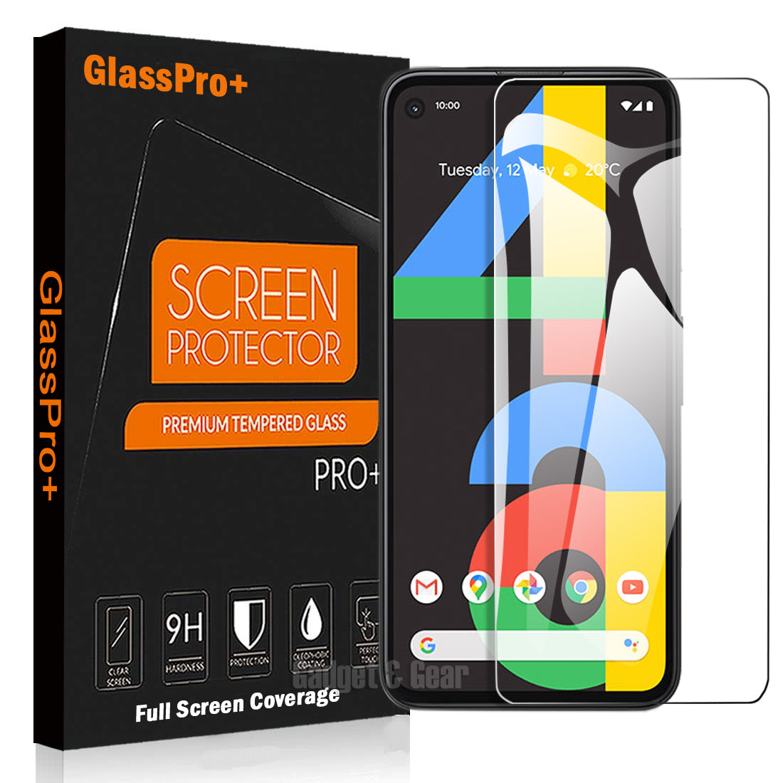 [2 Pack ] For Google Pixel 4A Screen Protector Full Coverage Tempered Glass Screen Protector Guard