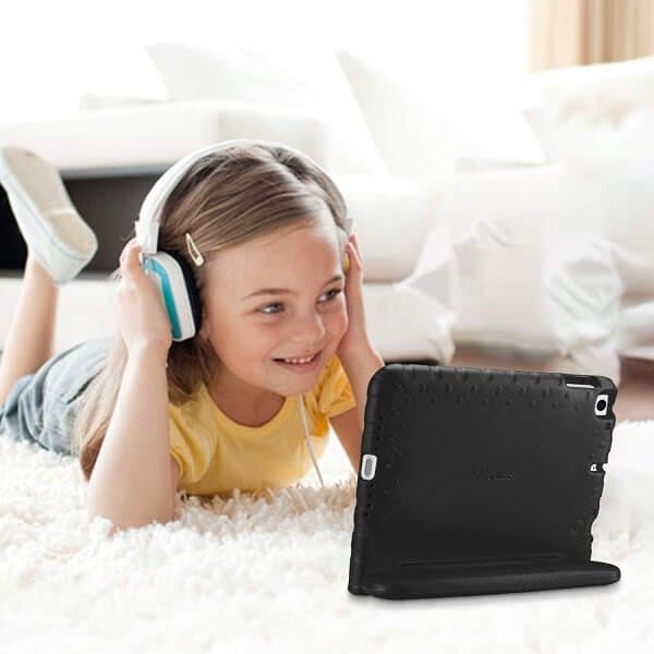 Apple iPad Air 3 /iPad Pro 10.5 inch kids Case, Kickstand Shockproof Heavy Duty Handle Stand Cover (Black)
