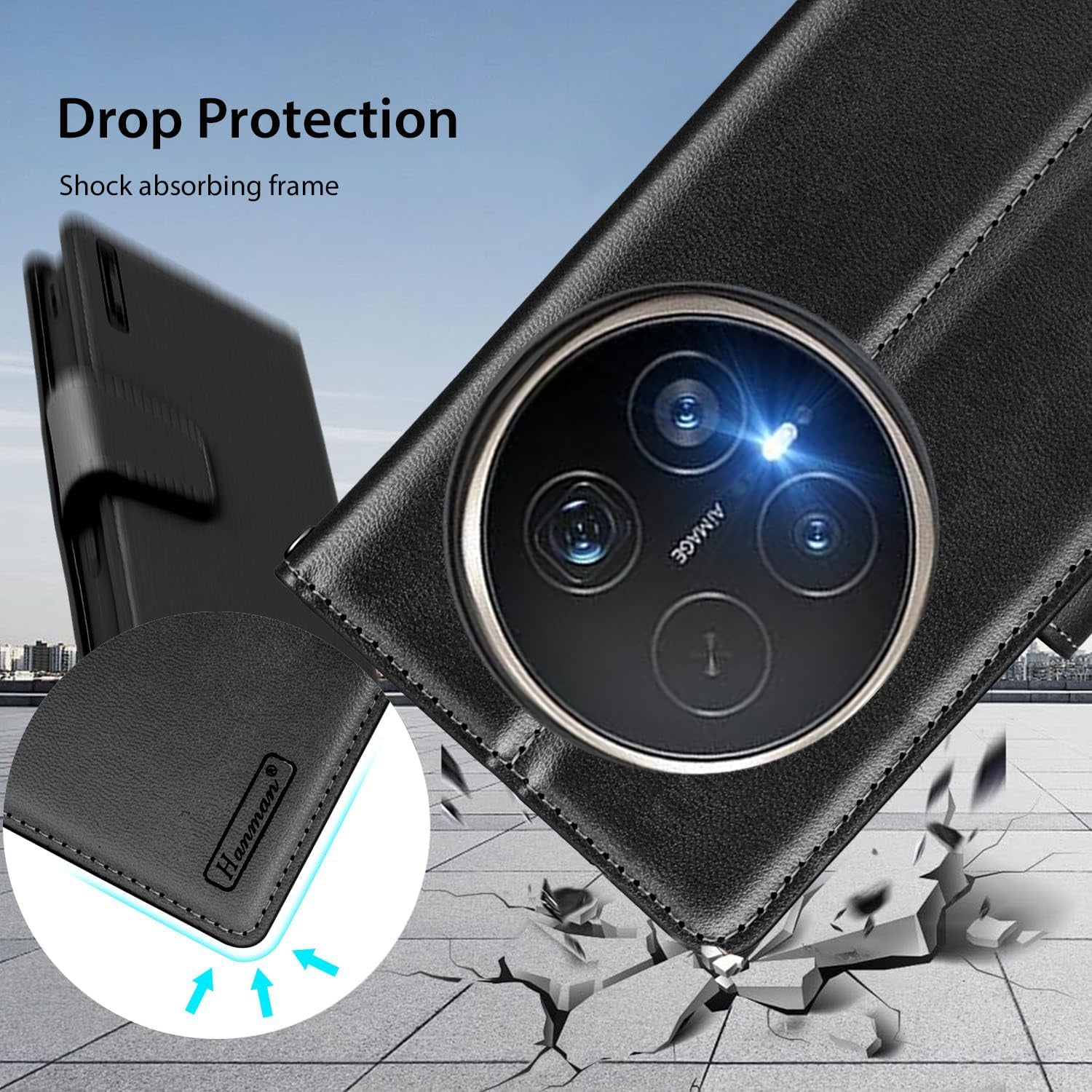 Hanman For Honor X9D 5G | Honor Magic 8 Pro 5G Wallet Leather Flip Shockproof Cover
