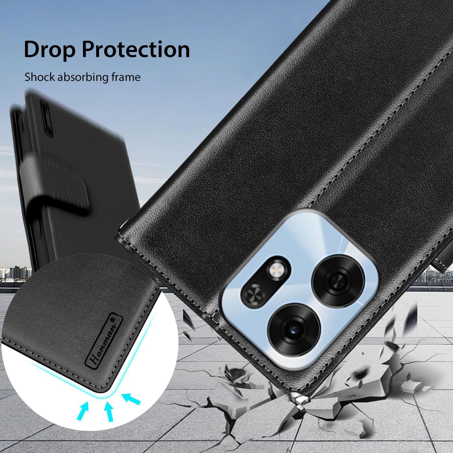Hanman For Honor X6D Wallet Leather Flip Shockproof Cover