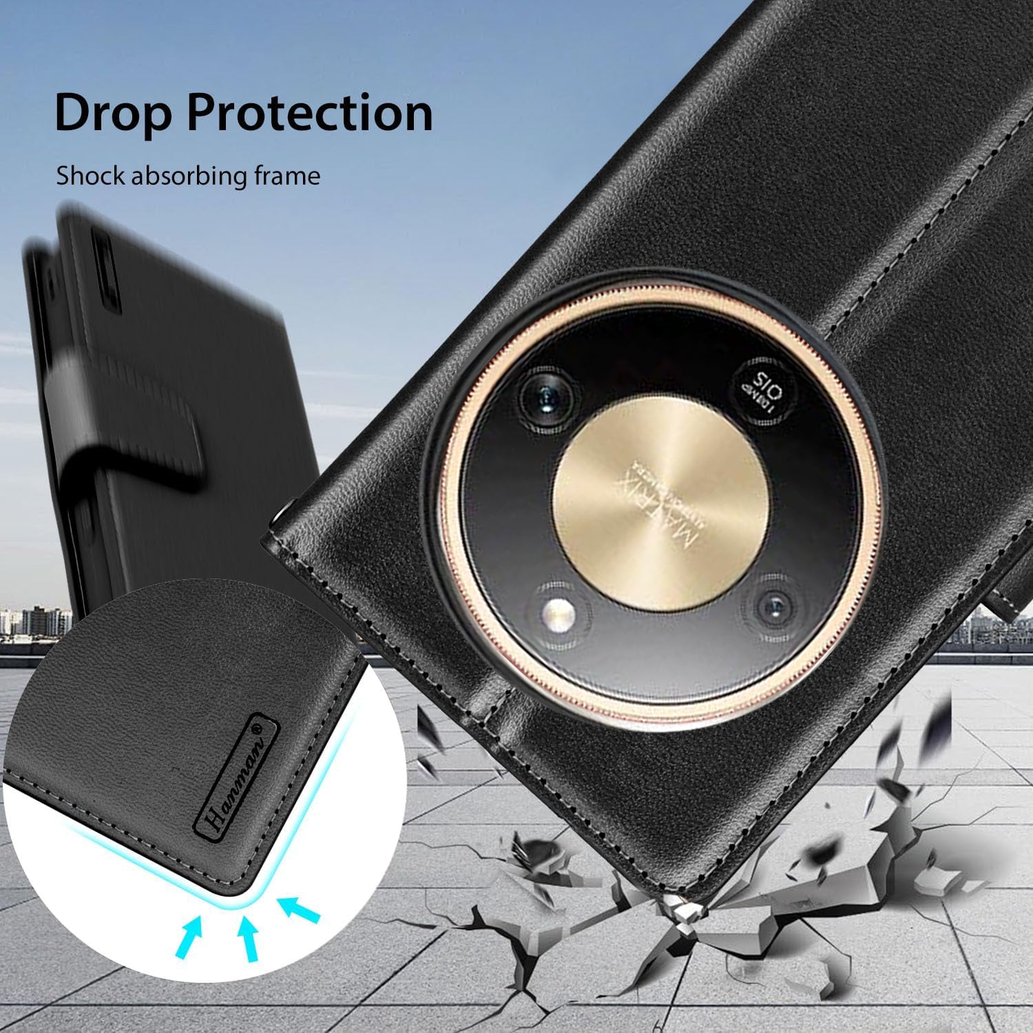 Hanman For Honor X9D 5G | Honor Magic 8 Pro 5G Wallet Leather Flip Shockproof Cover