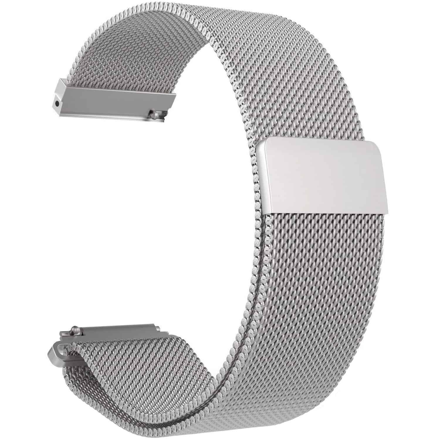 Garmin Vivomove 3 Replacement Wristband Milanese Stainless Steel Watch Band Bracelet Kit (Black)