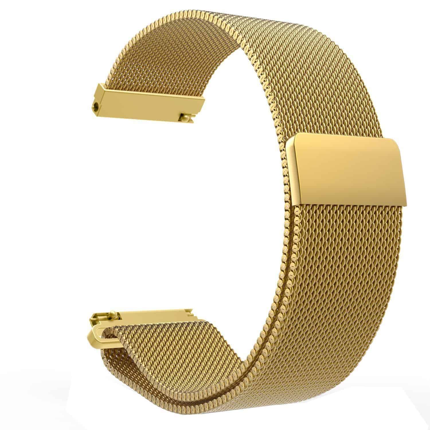 Garmin Vivomove 3 Replacement Wristband Milanese Stainless Steel Watch Band Bracelet Kit (Rose Gold )