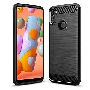 For Samsung Galaxy A11 Shockproof Case Heavy Duty Rugged Anti Knock Cover (Black)