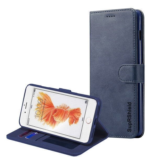 For Apple iPhone 6/6S/6 Plus / 6S Plus Genuine SupRShield Wallet Leather Flip Stand Magnetic Case Cover