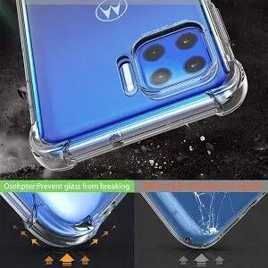 For Motorola Moto G 5G Plus SupRShield Case Clear Heavy Duty Shockproof Tough Gel Clear Transparent Air Cushion Cover (Transparent)