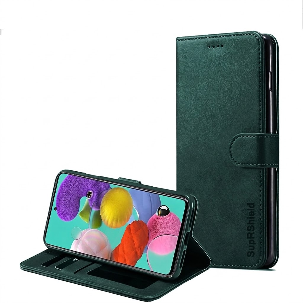 For Samsung Galaxy A51 Genuine SupRShield Wallet Leather Flip Stand Magnetic Case Cover