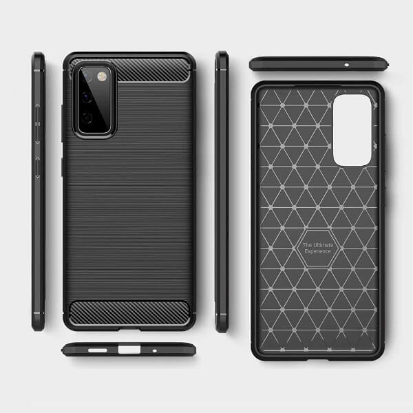 For Samsung Galaxy S20 | S20+ /S20 Plus | S20 Ultra SupRShield Shockproof Heavy Duty Rugged Matte Carbon Fiber Case Cover (Black)