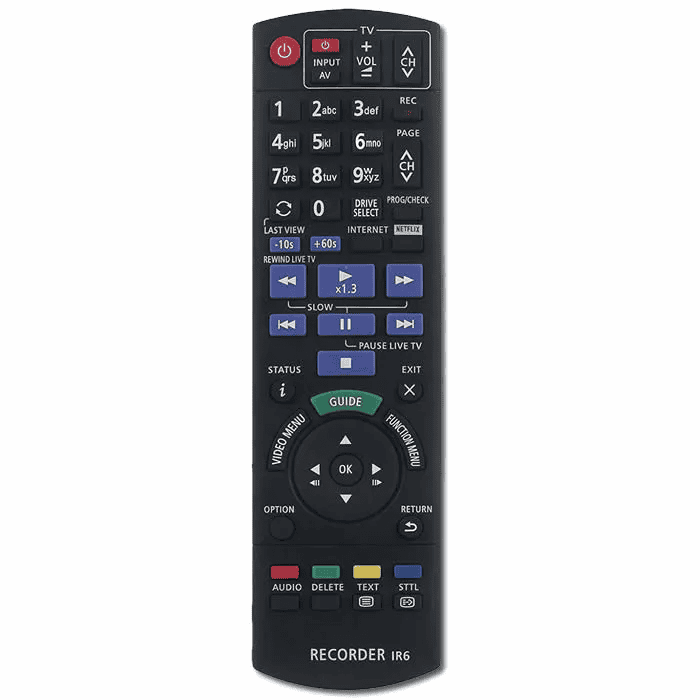 IR6 N2QAYB001077 N2QAYB001078 For PANASONIC DMRHWT260 DMRPWT560 DMR-HWT260GN DMR-PWT560GN Blue Ray DVD Recorder Player Remote Control
