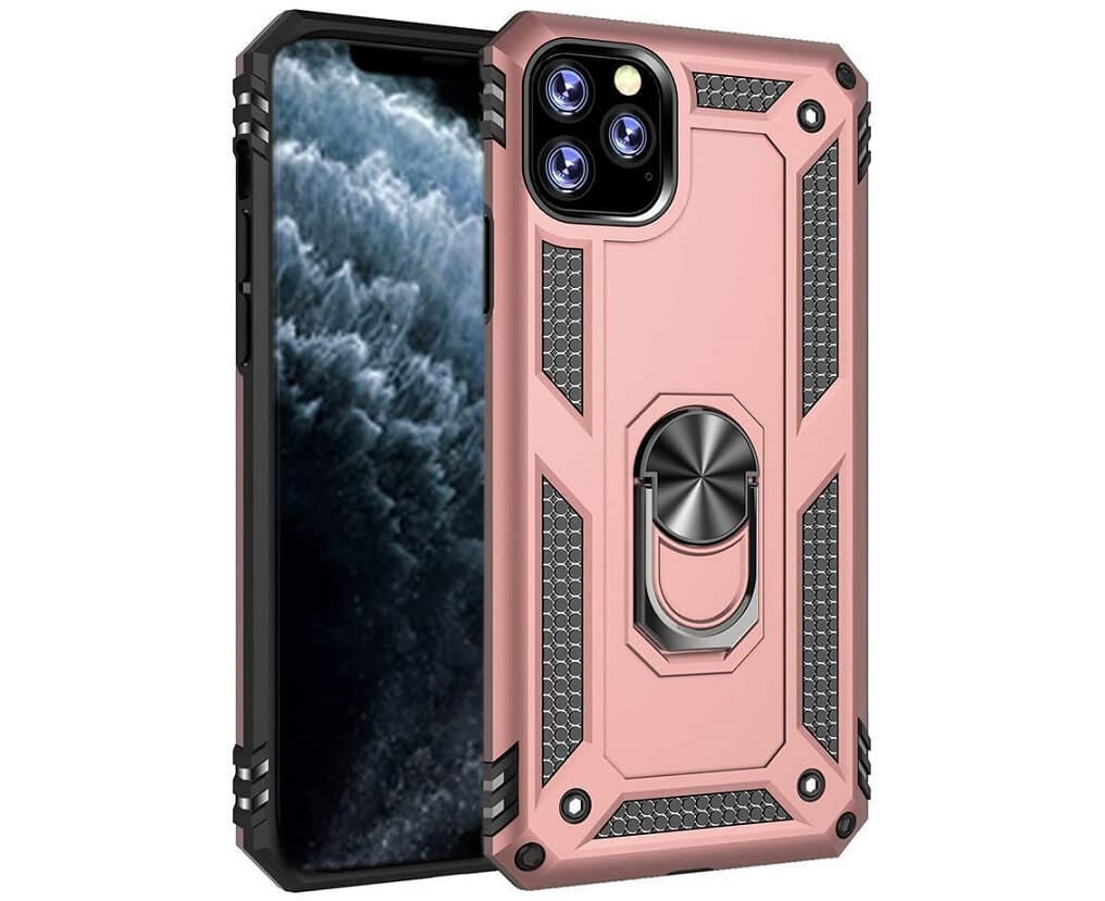 For Apple  iPhone 11 /11 Pro / 11 Pro Max Anti Scratch Rugged Magnetic Car Mount Ring Case Cover