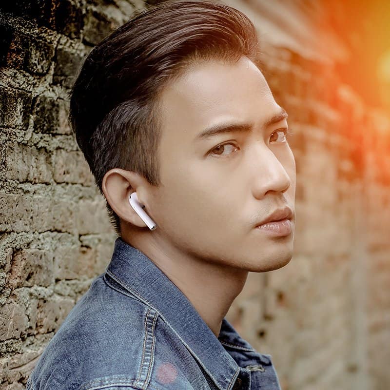 Borofone BW31 TWS Bluetooth Earphone Earbud Touch Control Headphone Sports Earbuds Waterproof Headset Mic -Universal Air Pods (White)
