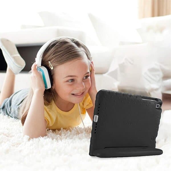 Samsung Galaxy Tab A7 10.4 T500/T505 kids Case, Kickstand Shockproof Protective Handle Stand Light Weight Kids Friendly Cover (Black)