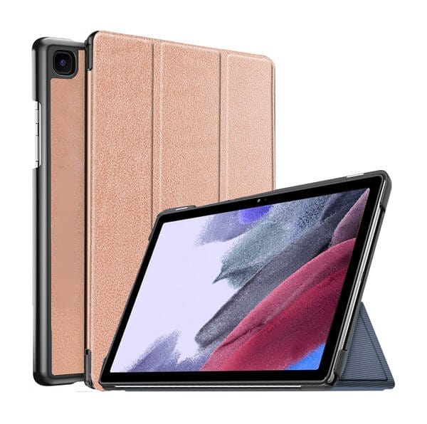 Samsung Galaxy Tab A7 Lite 8.7 Inch 2021 SM-T220 T225 Folio Smart Leather Magnetic Stand Case Cover (Rose Gold)