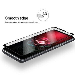 [2 Pack] ASUS Rog Phone 5 Black Full Coverage Tempered Glass Screen Protector Film Guard