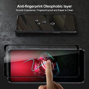 [2 Pack] ASUS Rog Phone 5 Black Full Coverage Tempered Glass Screen Protector Film Guard