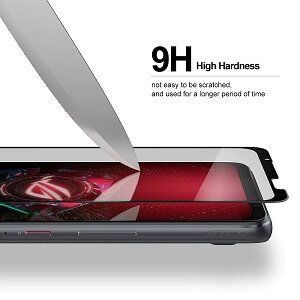 [2 Pack] ASUS Rog Phone 5 Black Full Coverage Tempered Glass Screen Protector Film Guard