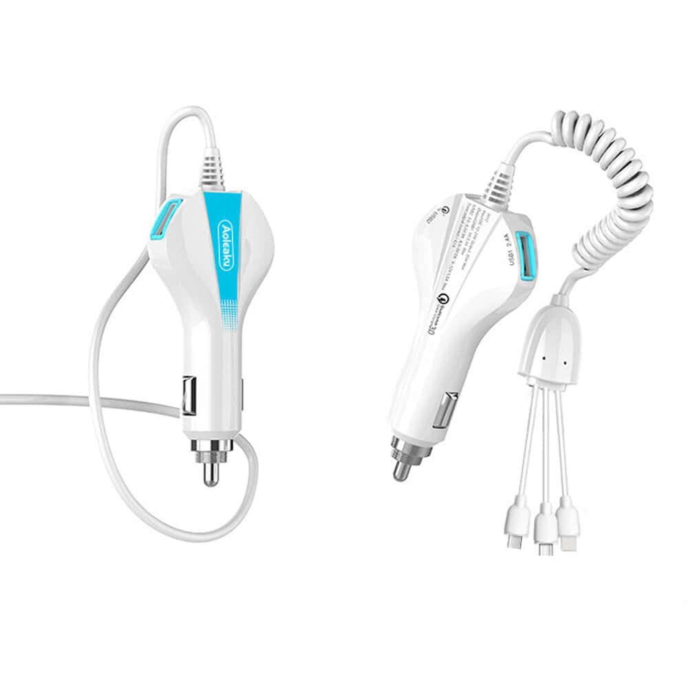 3 in 1 car phone charger for iPhone and Android smartphone