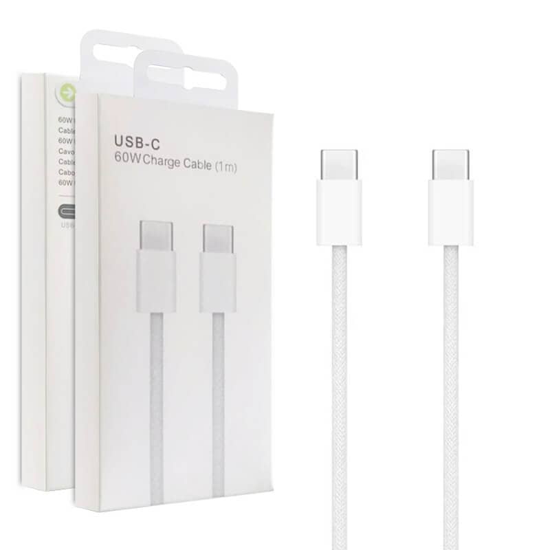 Apple 1M 60w PD Type C to USB-C Fast Charger Charging Data Sync Cable Cord For Apple iPhone 16 /15 Pro Max Plus /iPad /Samsung/Google