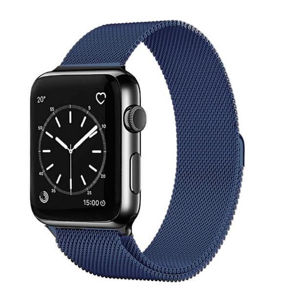 Apple Watch Series 8 7 SE 6 5 4 3 2 1 Ultra Milanese Stainless Steel Loop Strap Replacement Wrist Band 38mm 40mm 41mm 42mm 44mm 45mm 49mm (1)
