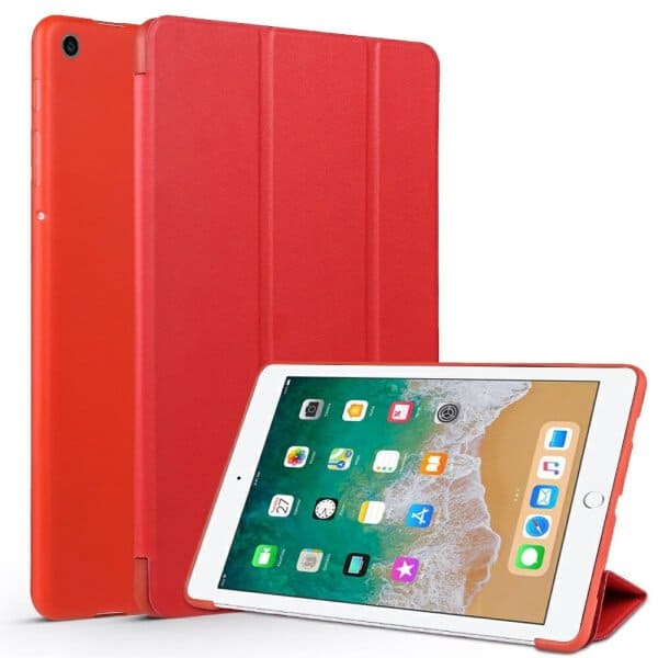 Apple iPad 5th Gen 6th Gen 9.7 2017 2018 Folio Leather Smart Magnetic Flip Stand Case Cover (Red)