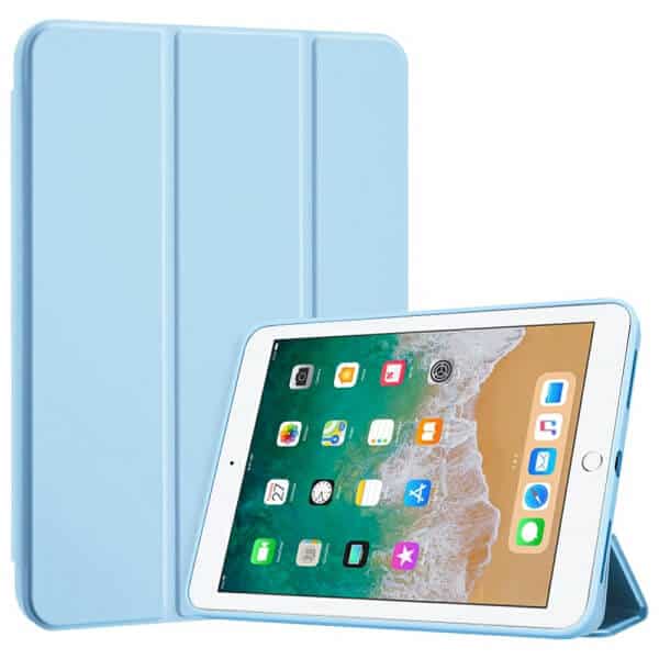 Apple iPad 5th Gen 6th Gen 9.7 2017 2018 Folio Leather Smart Magnetic Flip Stand Shockproof Case Cover (Sky Blue)