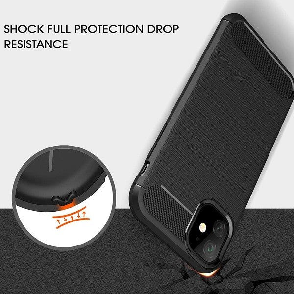 Apple iPhone 11 Case Shockproof Heavy Duty Rugged Anti Knock Back Cover (Black)