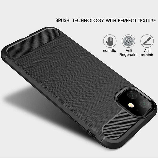 Apple iPhone 11 Case Shockproof Heavy Duty Rugged Anti Knock Back Cover (Black)