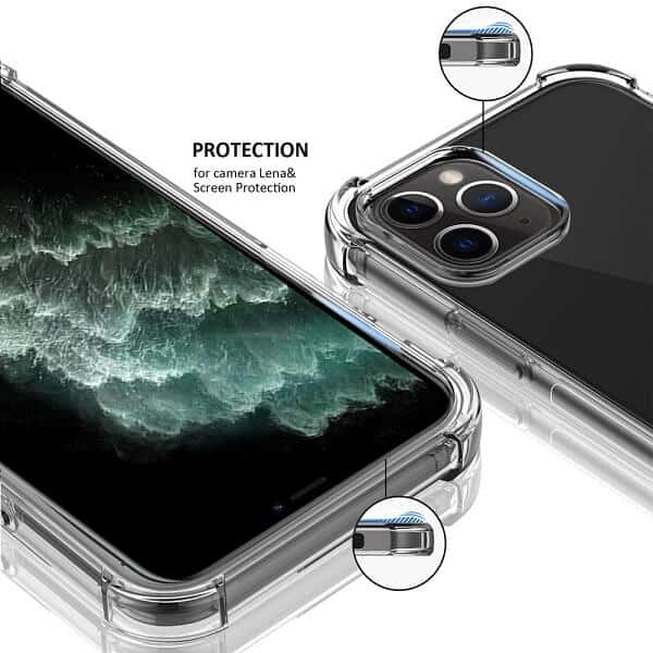 Apple iPhone 11 Pro 5.8 Clear Case Shockproof Tough Hard Gel Clear Transparent Anti knock Air Cushion Case Cover