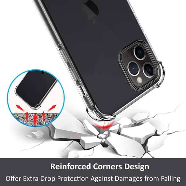 Apple iPhone 11 Pro 5.8 Clear Case Shockproof Tough Hard Gel Clear Transparent Anti knock Air Cushion Case Cover