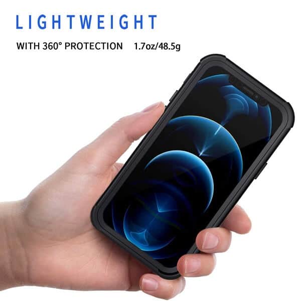 Apple iPhone 12 Pro Max Military Grade Full Body Shockproof Clear Heavy Duty Case Bumper Drop Protection Tough Cover (Black)