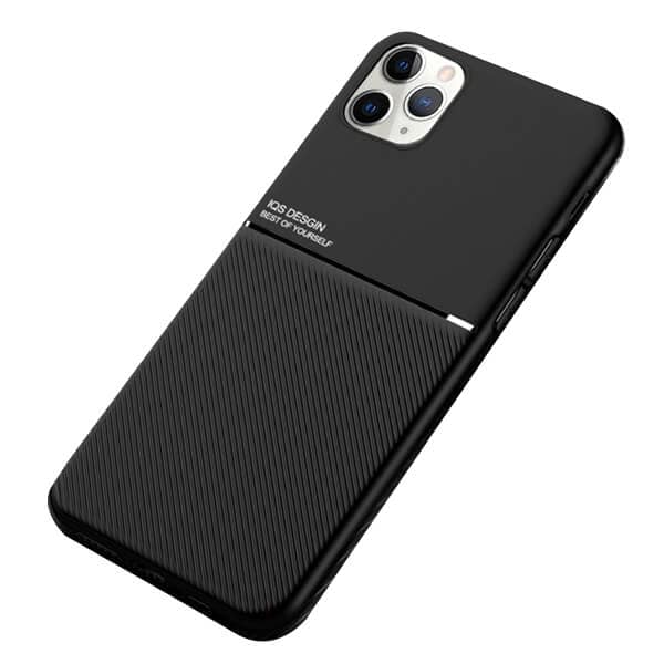 Apple iPhone 12 Pro Max Shockproof Case Heavy Duty Rugged Anti Knock Business Style Luxury Case Cover (Black)