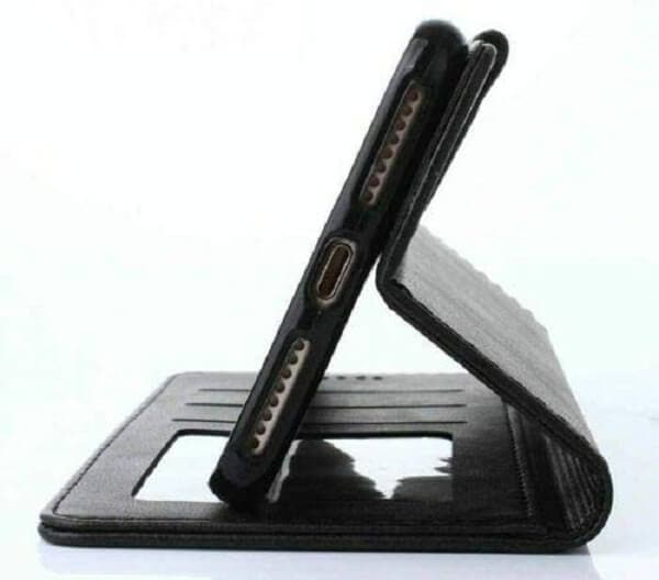 Apple iPhone 13 Pro Wallet Case Flip Leather Card Slots Magnetic Stand Cover (Black)