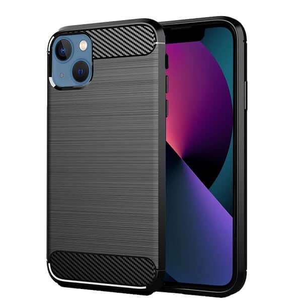 Apple iPhone 13 Shockproof Case Heavy Duty Rugged Bumper Anti Knock Phone Back Cover (Black)